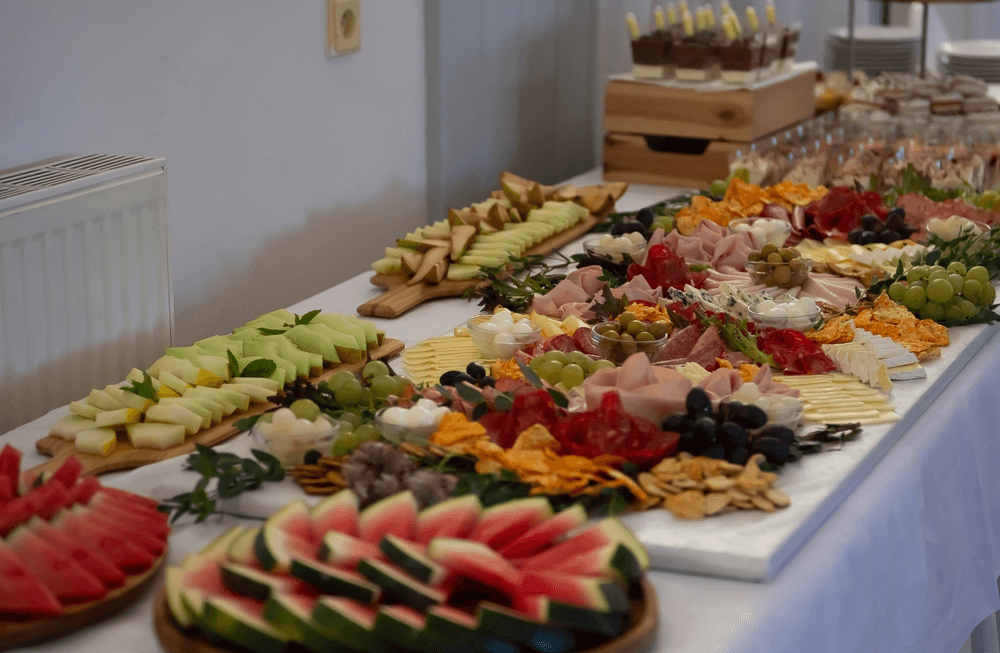 A table of Catering Food